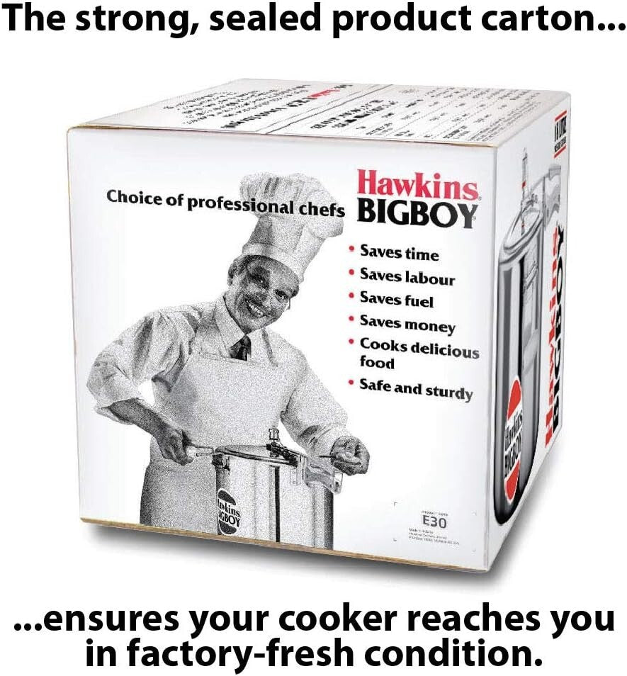 Hawkins Bigboy Pressure Cooker, 18 Litre Capacity  Free Shipping